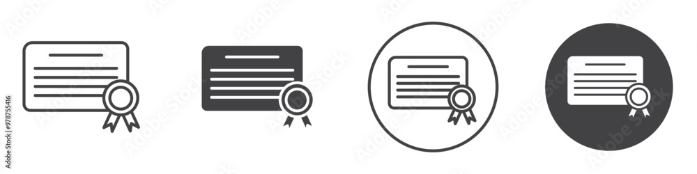 Diploma icon thin line illustration Diploma icon thin line illustration