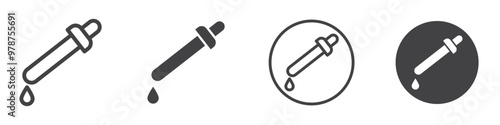 Dropper icon thin line illustration