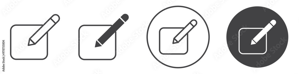 Edit icon thin line illustration