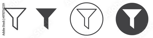 Filter icon thin line illustration