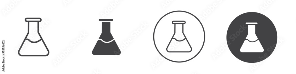 Flask icon thin line illustration Flask icon thin line illustration