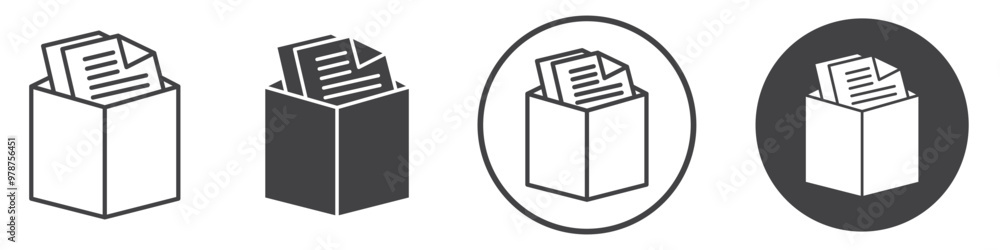 Folder box icon thin line illustration Folder box icon thin line illustration