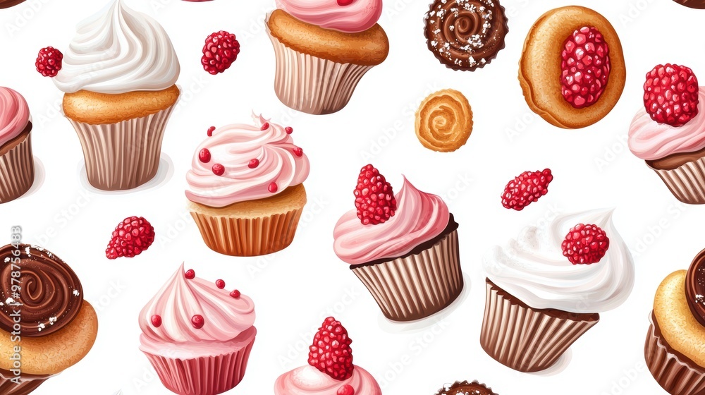 Cupcakes & Sweets Seamless Pat Cupcakes & Sweets Seamless Pat