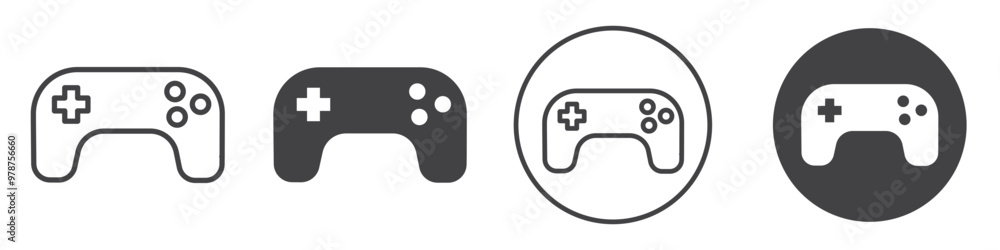 Gamepad icon thin line illustration Gamepad icon thin line illustration