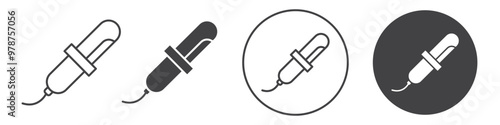 Hair curler icon thin line illustration