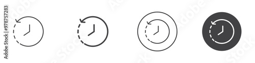 History icon thin line illustration