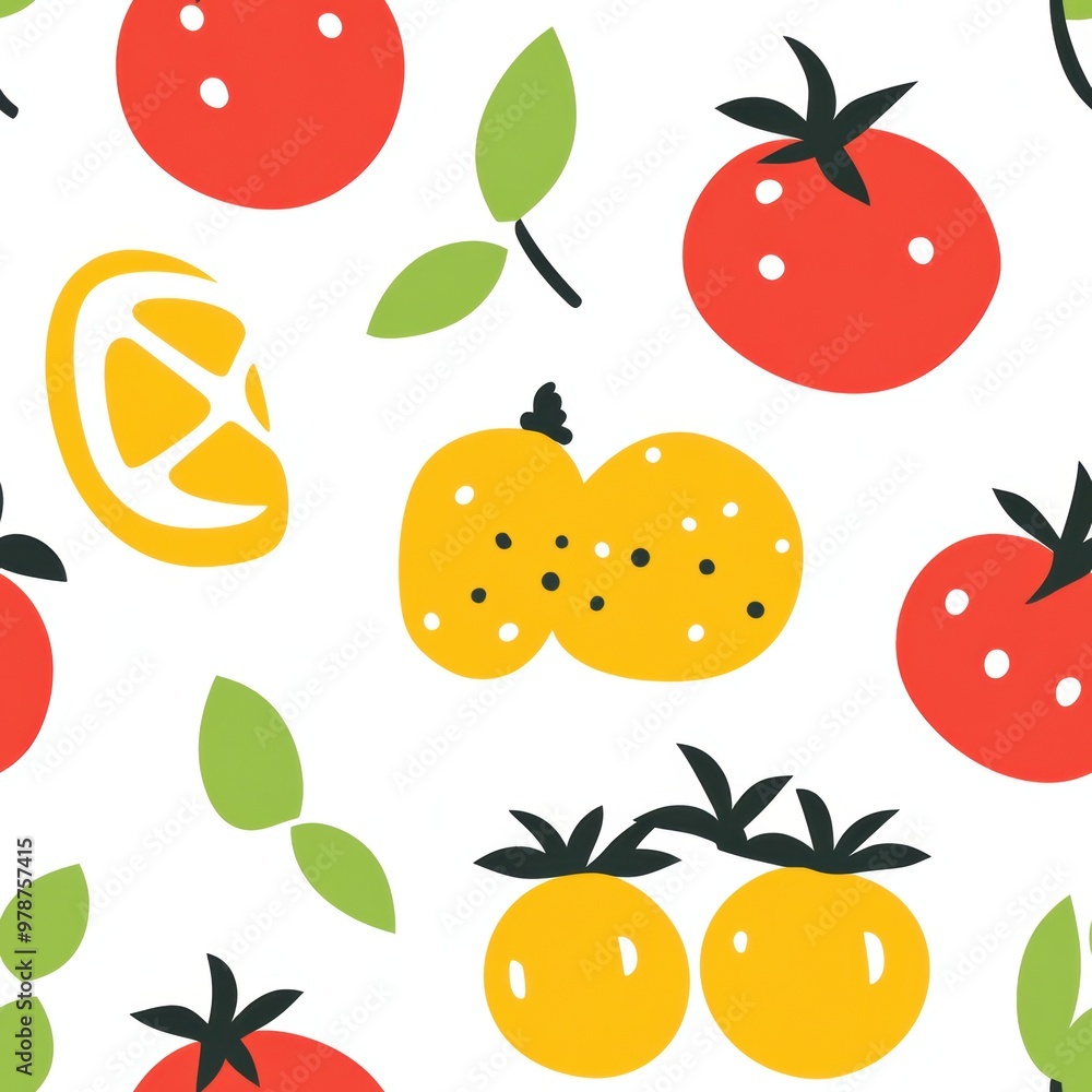 Fruit & Veggie Pattern. Fruit & Veggie Pattern.
