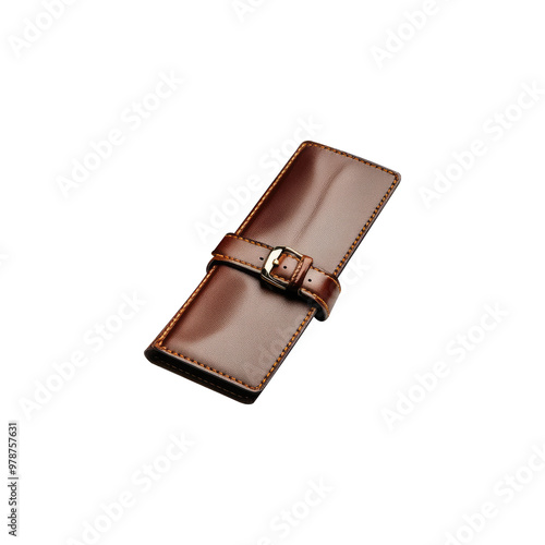 Leather Wallet on Belt isolated on white background photo