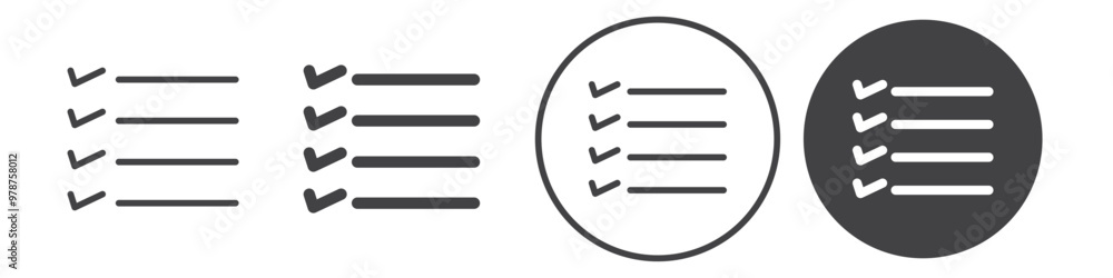 List icon thin line illustration List icon thin line illustration