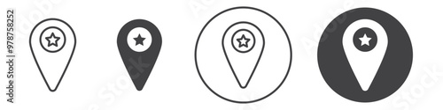 Free Download Map marker icon thin line illustration - GFXLoad