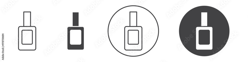 Nail polish icon thin line illustration Nail polish icon thin line illustration