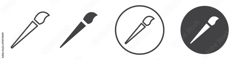 Paint brush icon thin line illustration Paint brush icon thin line illustration