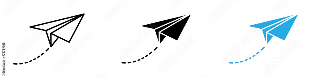 Paper plane icon thin line illustration Paper plane icon thin line illustration