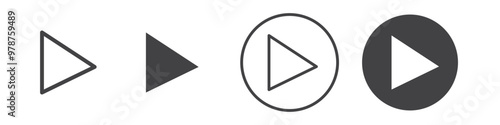 Free Download Play icon thin line illustration - GFXLoad