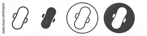 Sanitary pad icon thin line illustration