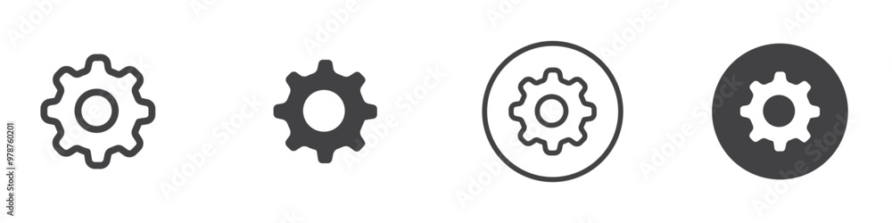 Settings icon thin line illustration Settings icon thin line illustration
