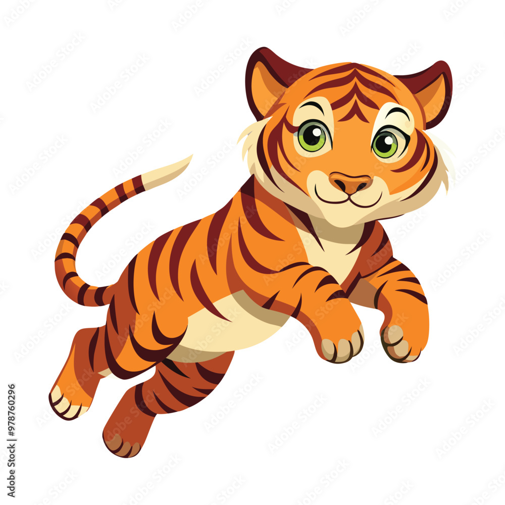 tiger cartoon isolated on white background tiger cartoon isolated on white background
