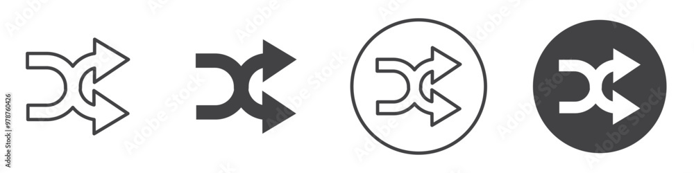Shuffle icon thin line illustration Shuffle icon thin line illustration