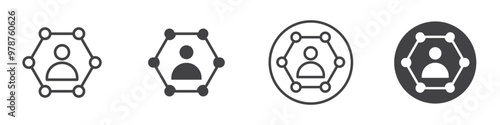 Stakeholders icon thin line illustration