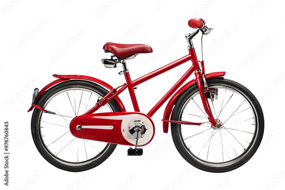 Obraz premium kids red bicycle on transparent background