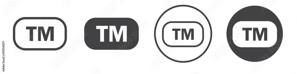 TM trademark icon thin line illustration TM trademark icon thin line illustration
