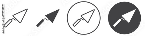 Trowel icon thin line illustration