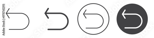 Undo icon thin line illustration