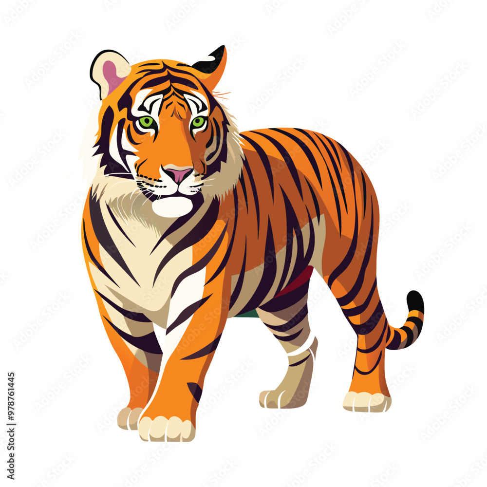 tiger isolated on white tiger isolated on white