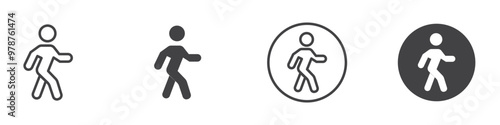 Walk icon thin line illustration