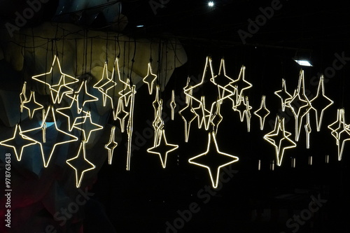 Neon stars in the night