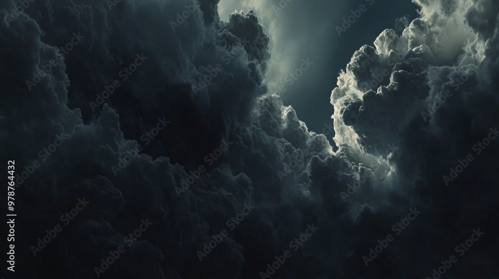 Naklejka premium Dark Stormy Clouds in the Sky