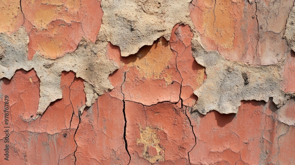 Cracked and Peeling Paint on a Weathered Surface Cracked and Peeling Paint on a Weathered Surface