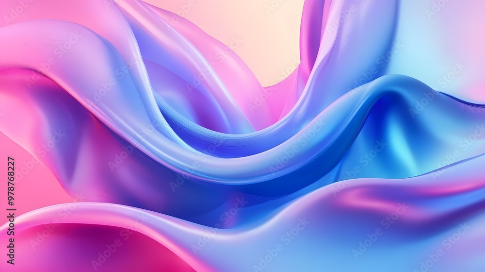 Obraz premium A contemporary 2D background with smooth gradients and dynamic flowing lines, hyper-real, sharp images, high quality