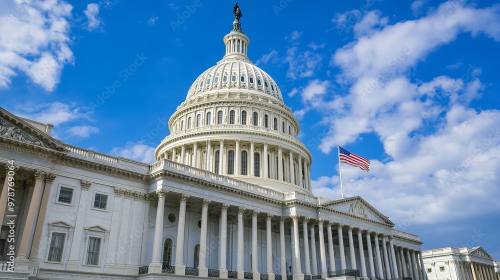 The United States Capitol Building in Washington, DC, stands as a symbol of American democracy. The United States Capitol Building in Washington, DC, stands as a symbol of American democracy.