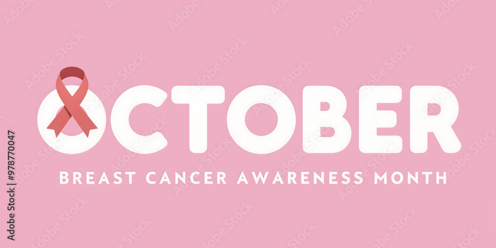 October breast cancer awareness ribbon poster October breast cancer awareness ribbon poster