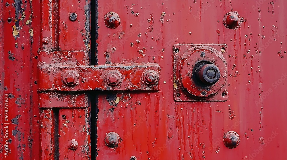 Red Rustic Metal Texture : Generative AI Red Rustic Metal Texture : Generative AI