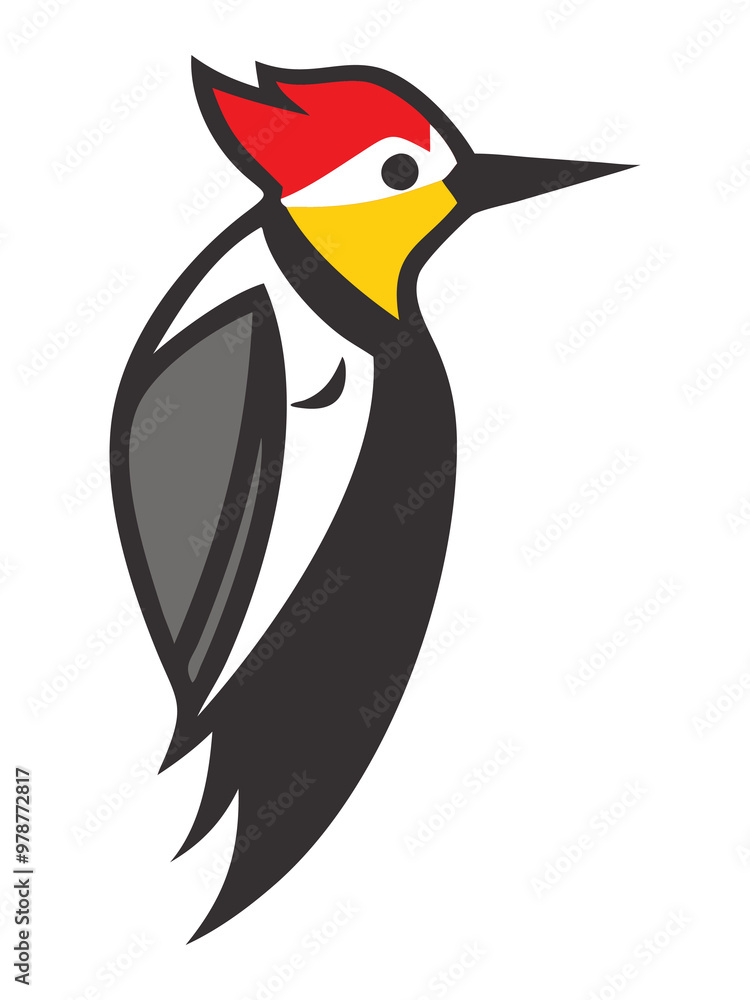Fototapeta premium Woodpecker bird logo vector illustration