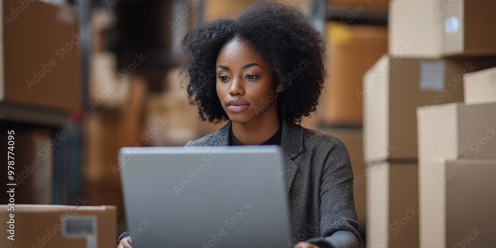 woman using laptop for online, looking away at work working on laptop woman using laptop for online, looking away at work working on laptop