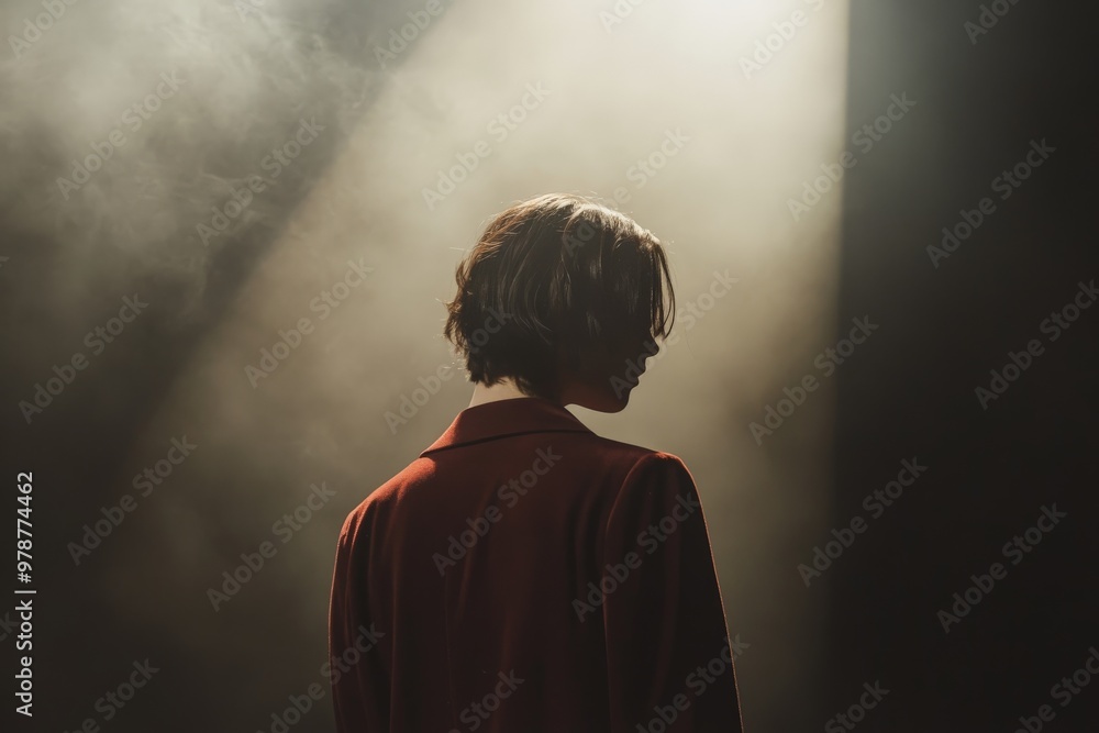 Cinematic silhouette of a person in dramatic lighting Cinematic silhouette of a person in dramatic lighting