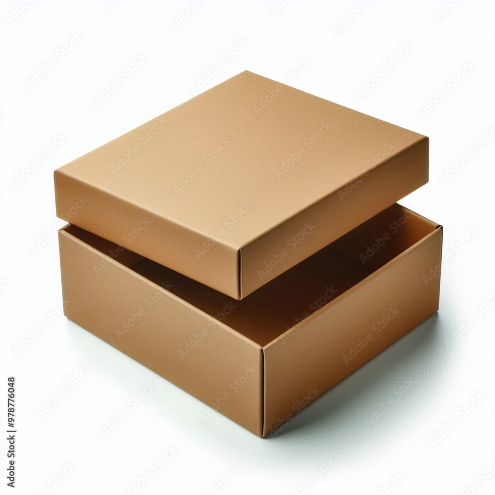 Open plain brown blank cardboard box isolated on white background Open plain brown blank cardboard box isolated on white background
