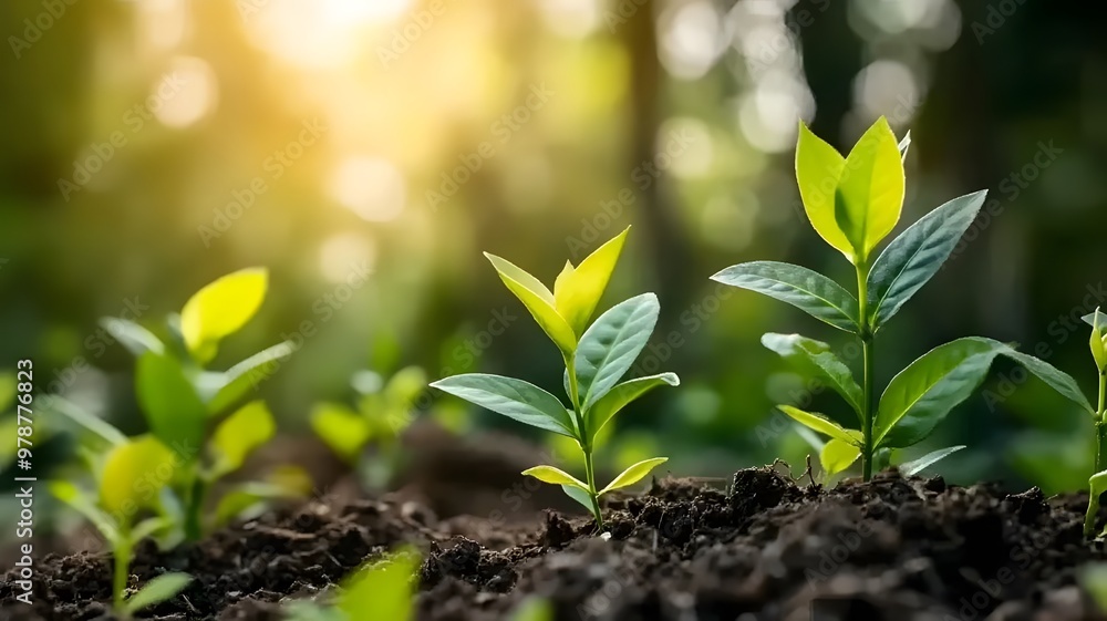 Business Bloom: Seedlings Sprouting Progress Business Bloom: Seedlings Sprouting Progress