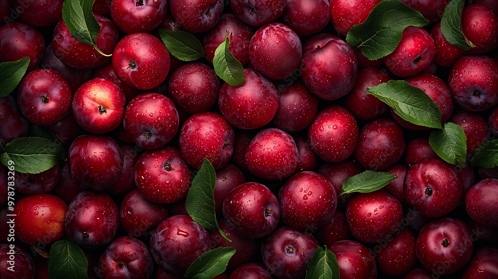 Ripe Plums Blackthorns Background Texture : Generative AI Ripe Plums Blackthorns Background Texture : Generative AI