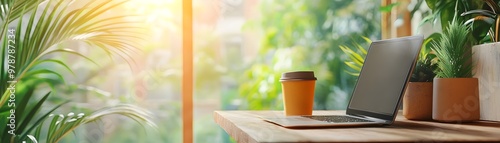 Stylish Coffee Shop Workspa...
