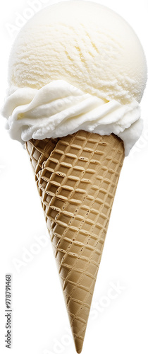 ice cream cone isolated photo