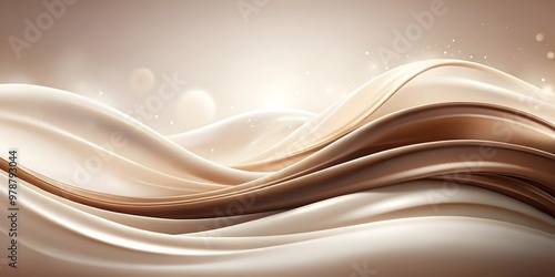coffee tones and milk waves in a dynamic abstract design