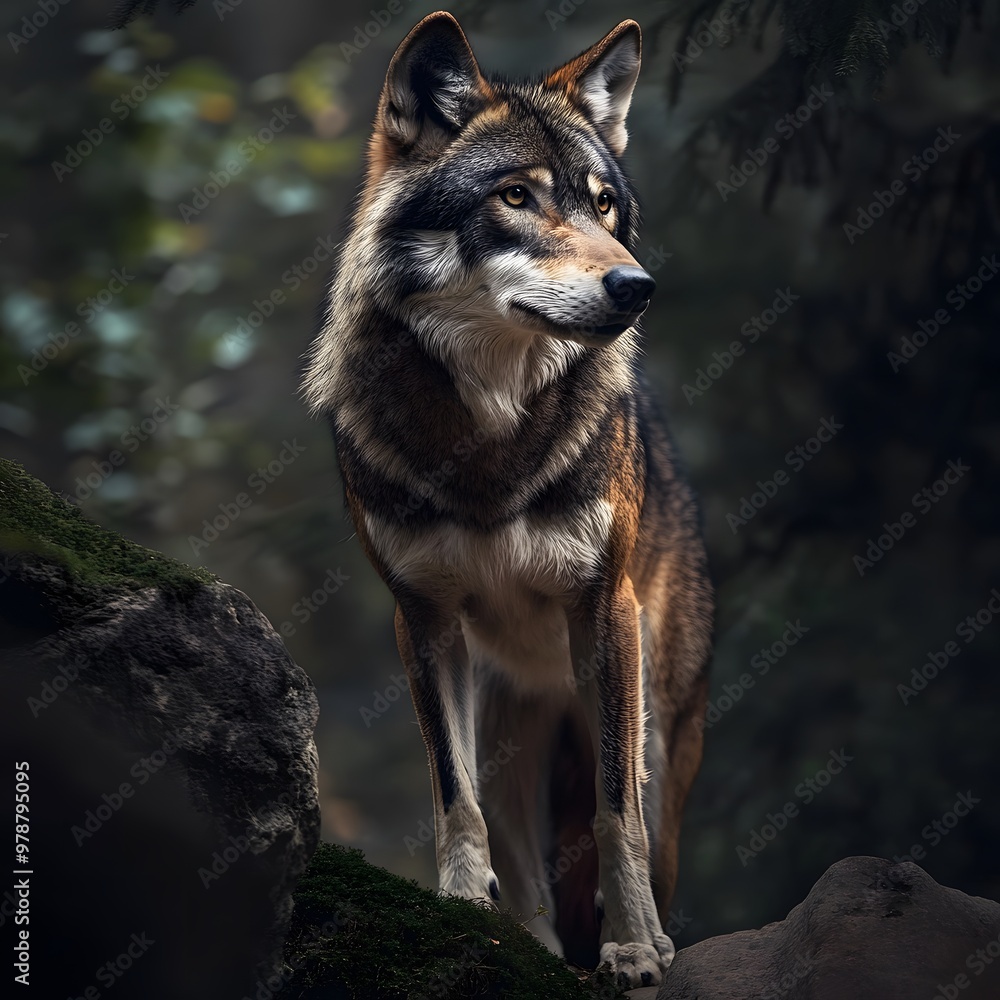 A keystone species like wolves reintroduced into an ecosystem, restoring balance and supporting biodiversity. A keystone species like wolves reintroduced into an ecosystem, restoring balance and supporting biodiversity.
