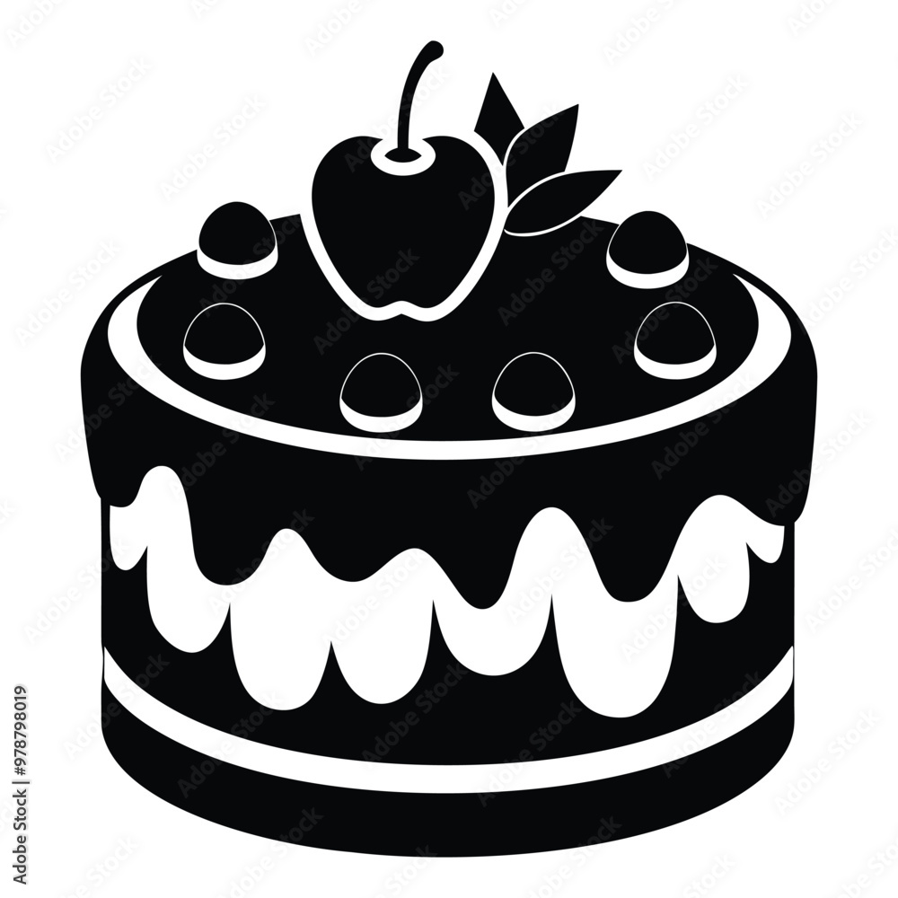 Cake clipart cartoon style vector illustration Cake clipart cartoon style vector illustration