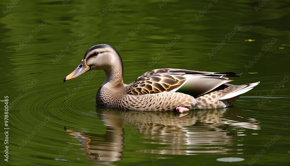 Mallard Duck Swimming Gracefully in a Pond Mallard Duck Swimming Gracefully in a Pond