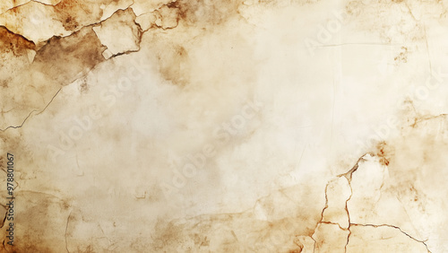 Wallpaper Mural Timeless Charm: Beige and Brown Marble with Cracked Parchment Edge
 Torontodigital.ca