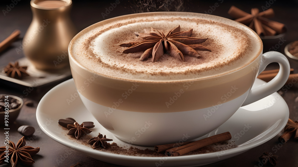 cup of cappuccino with chocolate soft pause, relaxing, ai generated cup of cappuccino with chocolate soft pause, relaxing, ai generated